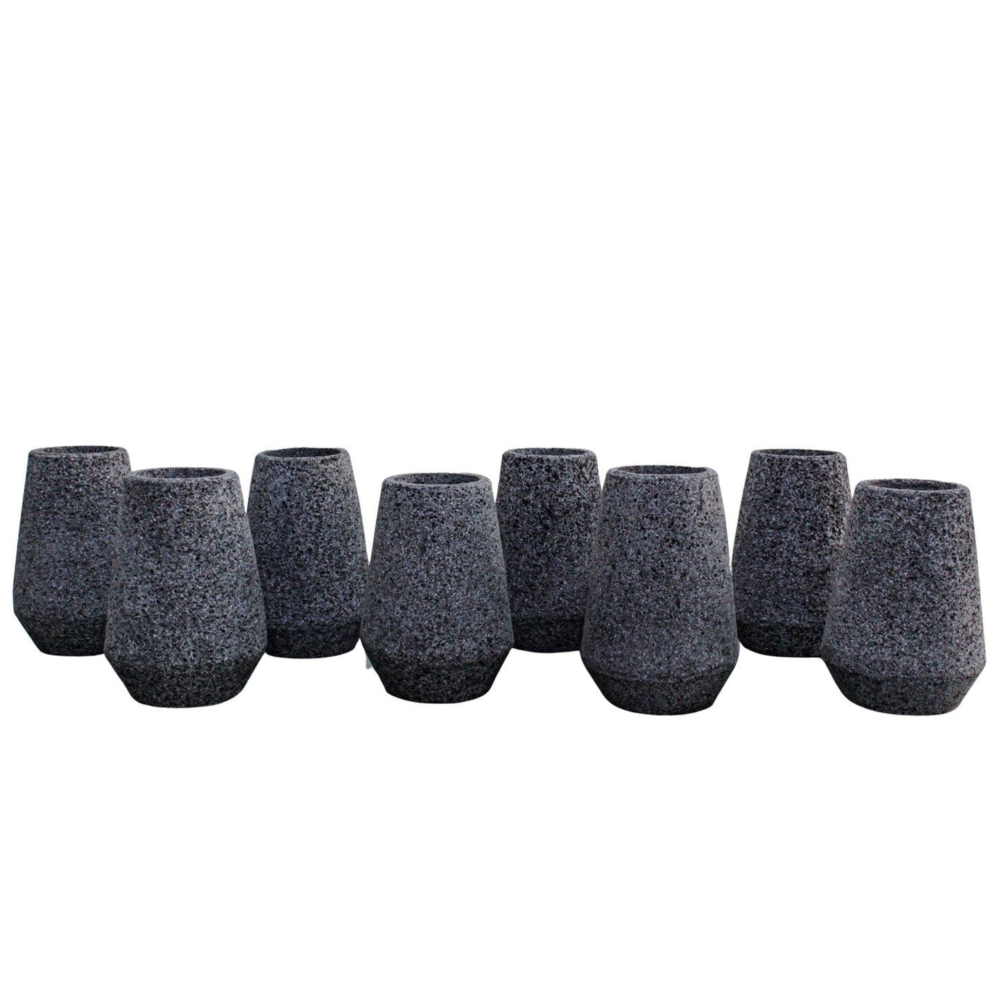 Set de 8 tequileros de Piedra volcánica de 2oz (59ml)