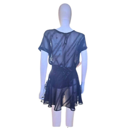 Blusa de gasa negra
