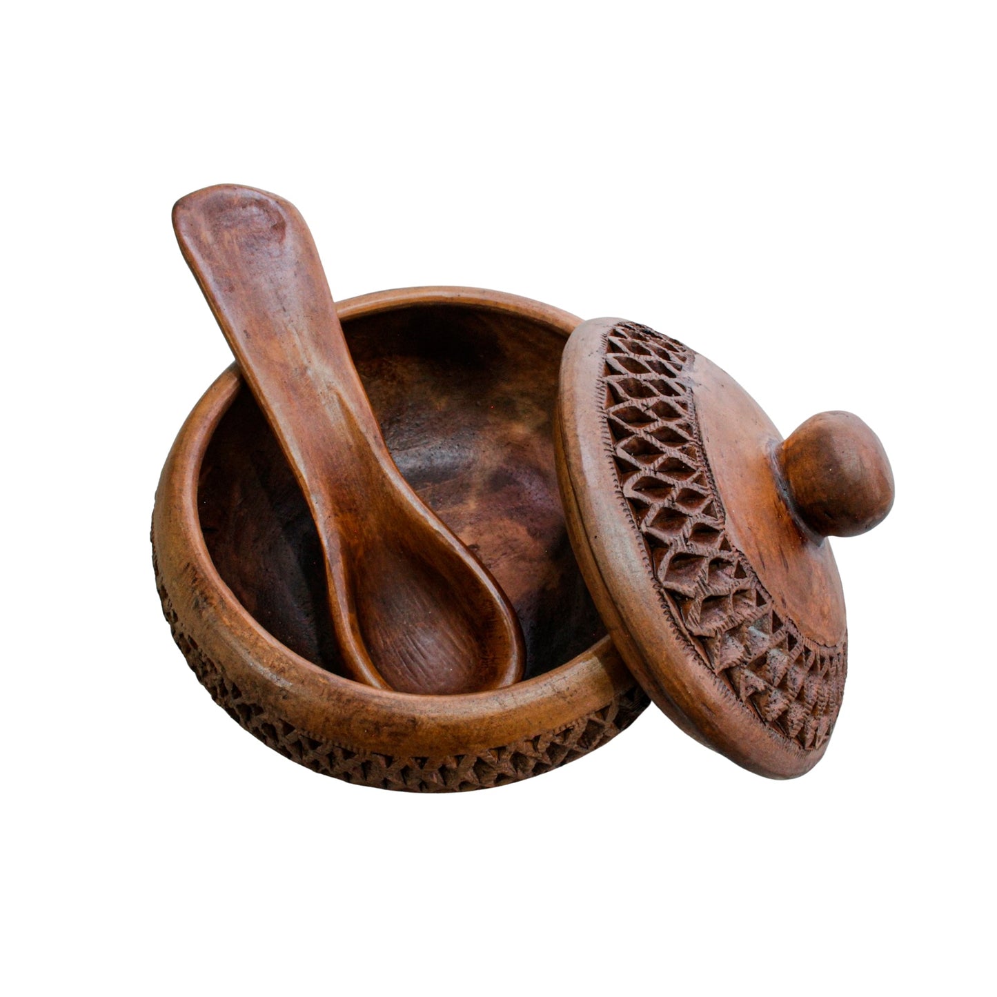 Juego de 2 Azucareras/Salseras de barro negro color café