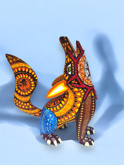 Alebrije de Coyote Aullando