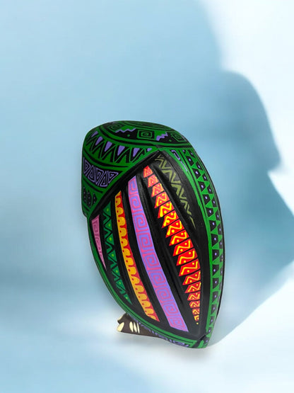 Alebrije de Búho Rosa y Verde