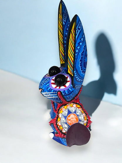 Alebrije de Conejo Azul