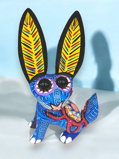 Alebrije de Conejo Azul