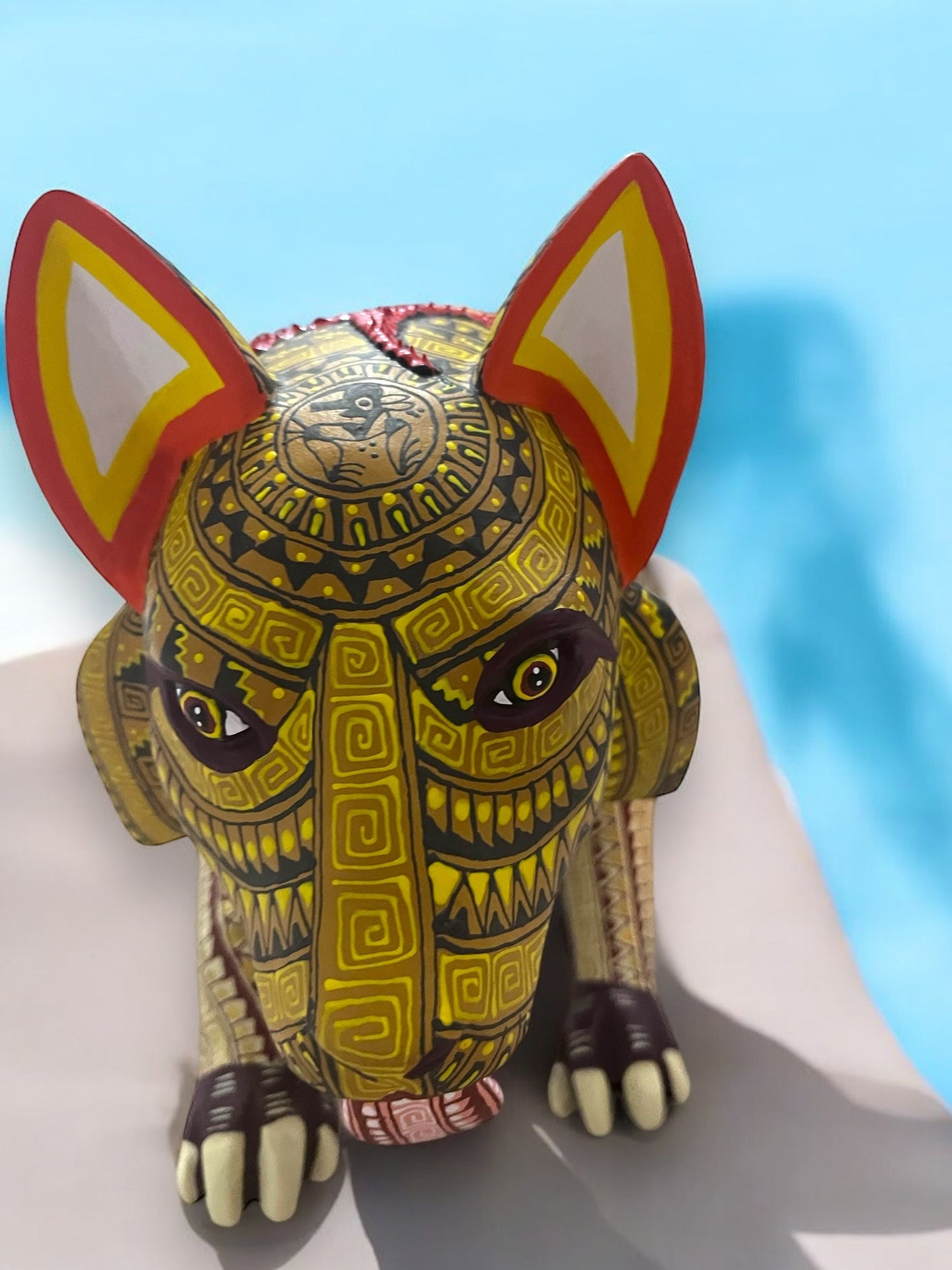 figura de madera de Lobo Alebrije
