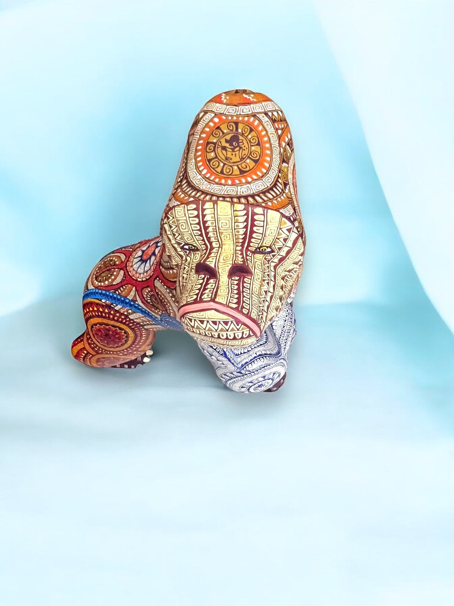 Alebrije de Gorila con Intrincado Diseño