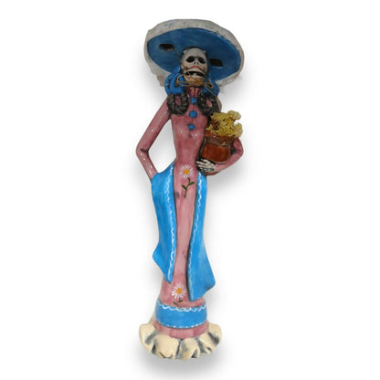 Catrina en Cerámica pintadas a Mano