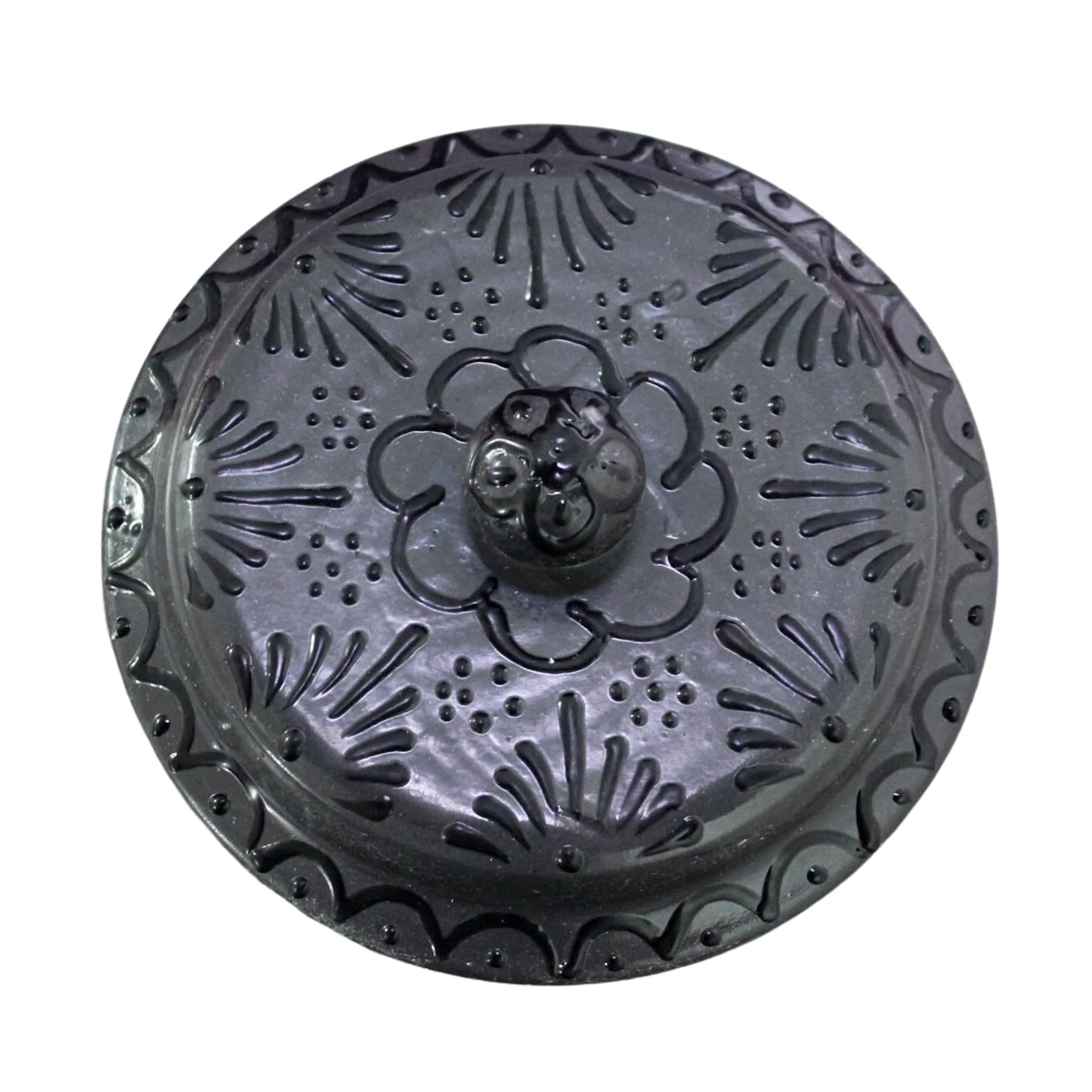 Tapa de Talavera negra de 20cm