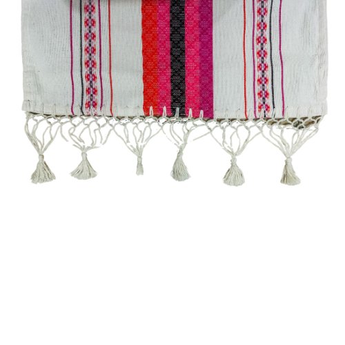 Mantel mexicano "Camino de Mesa" hecho a mano 59x15.7 pulgadas - Telar de pedal y chicote