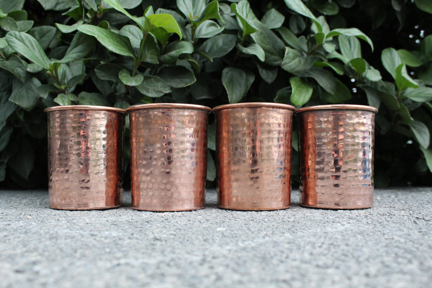 Juego de 6 Vasos de Cobre Martillado 500ml (16.9oz)