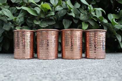 Juego de 6 Vasos de Cobre Martillado 500ml (16.9oz)