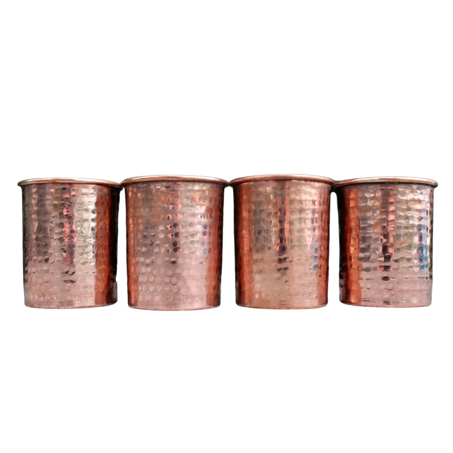 Juego de 6 Vasos de Cobre Martillado 500ml (16.9oz)