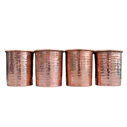 Juego de 6 Vasos de Cobre Martillado 500ml (16.9oz)